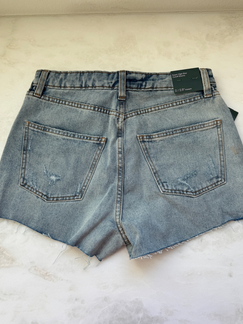 wild fable Light Blue Distressed Denim Jean Shorts - Picture 4 of 5
